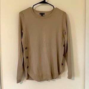 Tan Button Detail Sweater